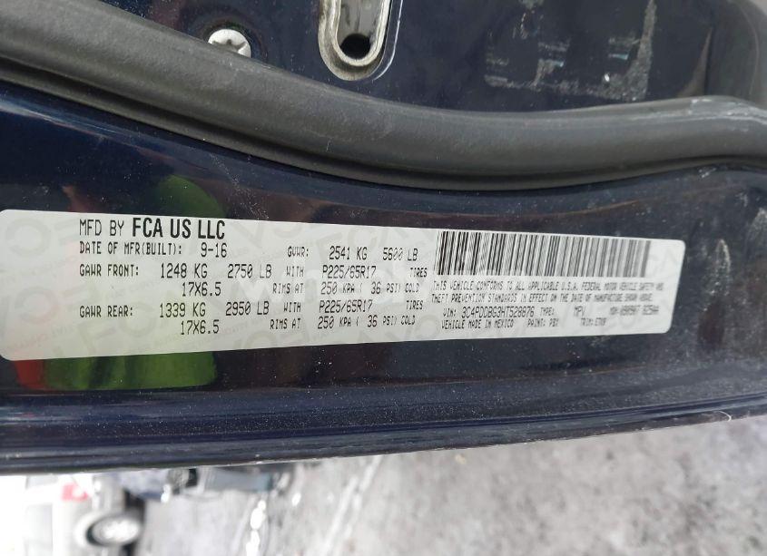 Photo 9 of 2017 Dodge Journey SXT AWD (VIN 3C4PDDBG3HT528876)