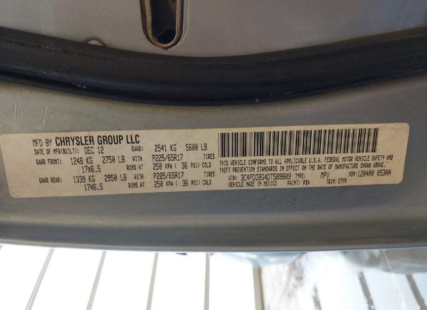 Photo 9 of 2013 Dodge Journey SXT (VIN 3C4PDDBG4DT589809)