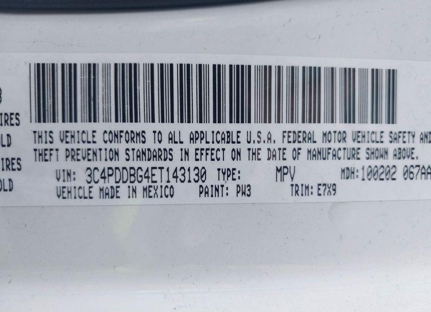 Photo 9 of 2014 Dodge Journey SXT (VIN 3C4PDDBG4ET143130)