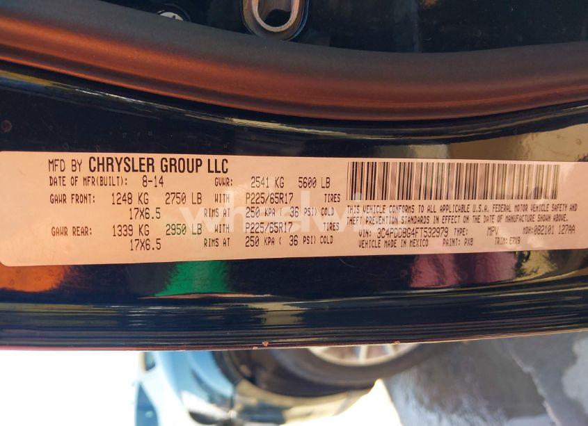 Photo 9 of 2015 Dodge Journey SXT (VIN 3C4PDDBG4FT532979)