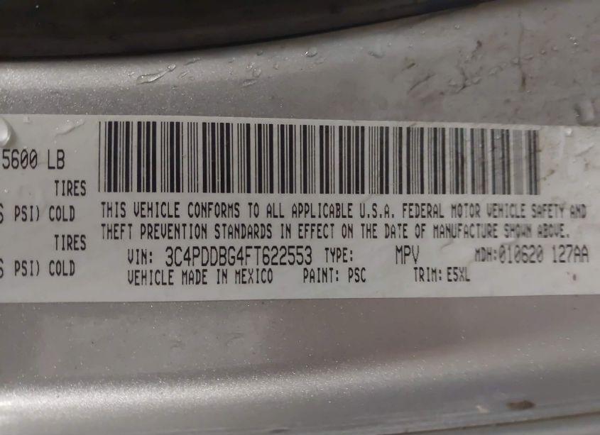 Photo 9 of 2015 Dodge Journey SXT (VIN 3C4PDDBG4FT622553)