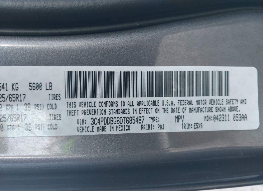 Photo 9 of 2013 Dodge Journey SXT (VIN 3C4PDDBG6DT685487)