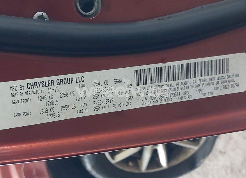 Photo 9 of 2014 Dodge Journey SXT (VIN 3C4PDDBG7ET173514)