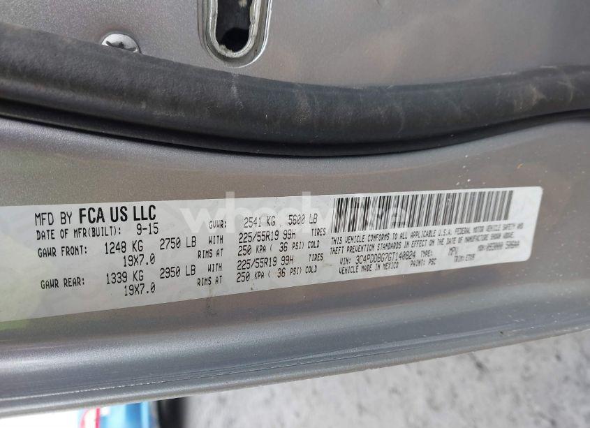 Photo 9 of 2016 Dodge Journey SXT (VIN 3C4PDDBG7GT140824)