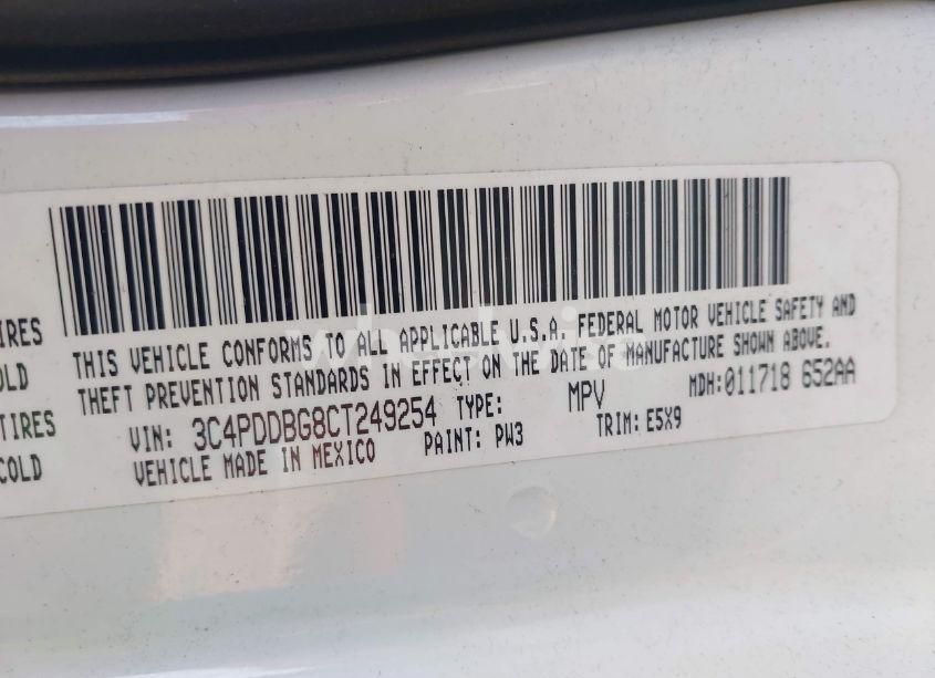 Photo 9 of 2012 Dodge Journey SXT (VIN 3C4PDDBG8CT249254)