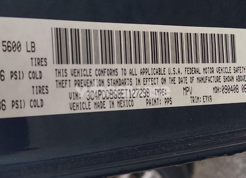 Photo 9 of 2014 Dodge Journey SXT (VIN 3C4PDDBG8ET127299)