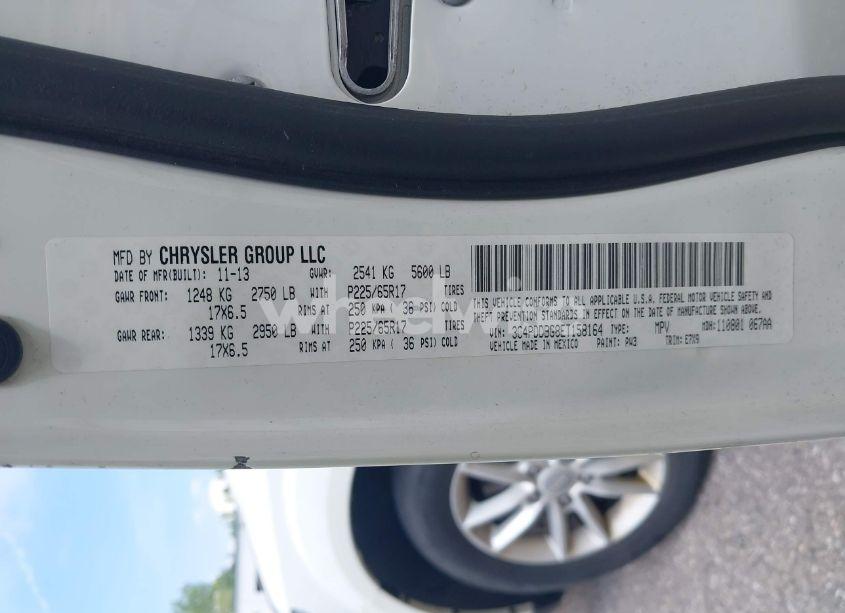 Photo 9 of 2014 Dodge Journey SXT (VIN 3C4PDDBG8ET158164)