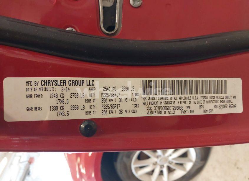 Photo 9 of 2014 Dodge Journey SXT (VIN 3C4PDDBG8ET206066)