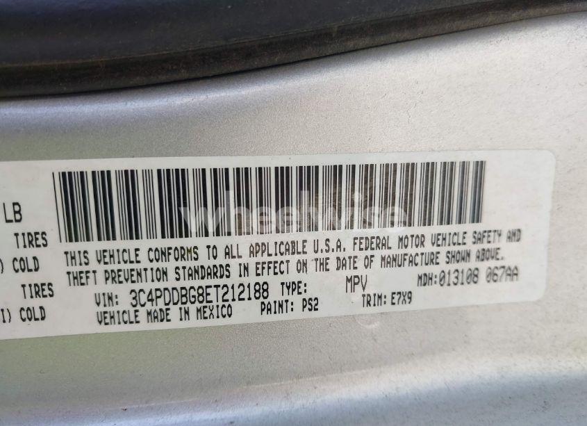 Photo 9 of 2014 Dodge Journey SXT (VIN 3C4PDDBG8ET212188)