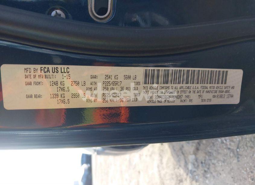 Photo 9 of 2015 Dodge Journey SXT (VIN 3C4PDDBG8FT620207)