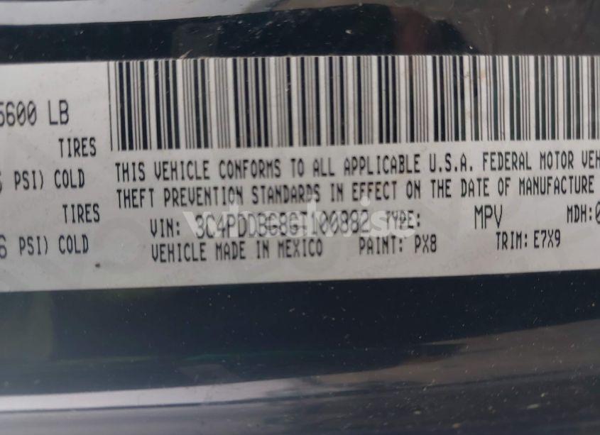 Photo 9 of 2016 Dodge Journey SXT (VIN 3C4PDDBG8GT100882)