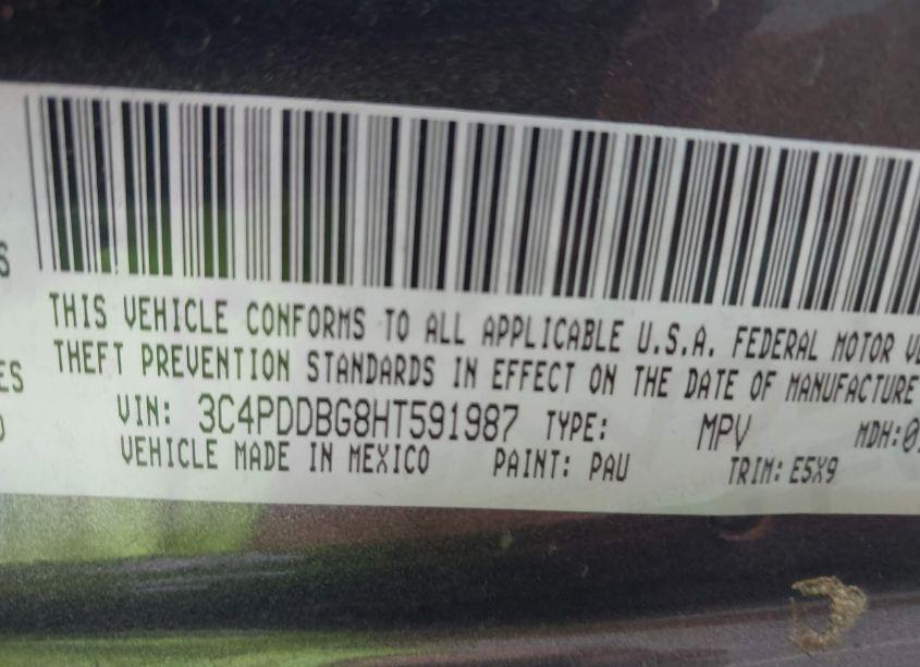 Photo 9 of 2017 Dodge Journey SXT AWD (VIN 3C4PDDBG8HT591987)