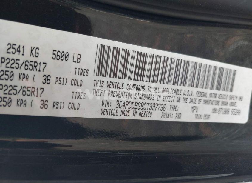 Photo 9 of 2012 Dodge Journey SXT (VIN 3C4PDDBG9CT397736)