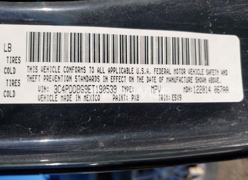 Photo 9 of 2014 Dodge Journey SXT (VIN 3C4PDDBG9ET190539)