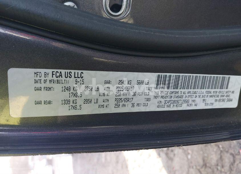 Photo 9 of 2016 Dodge Journey SXT (VIN 3C4PDDBG9GT129503)