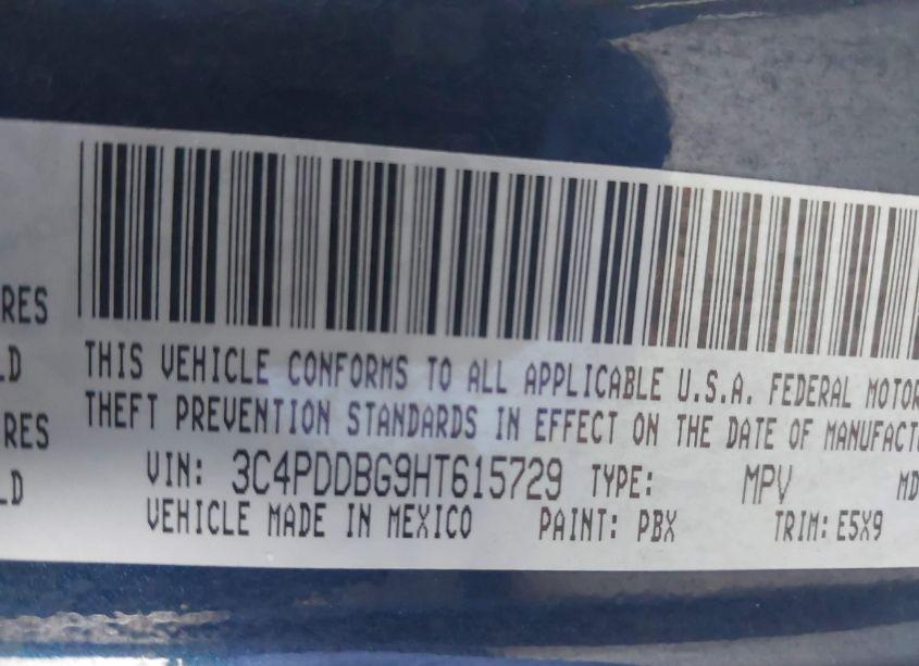 Photo 9 of 2017 Dodge Journey SXT AWD (VIN 3C4PDDBG9HT615729)