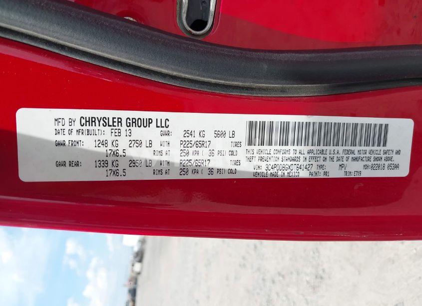 Photo 9 of 2013 Dodge Journey SXT (VIN 3C4PDDBGXDT641427)