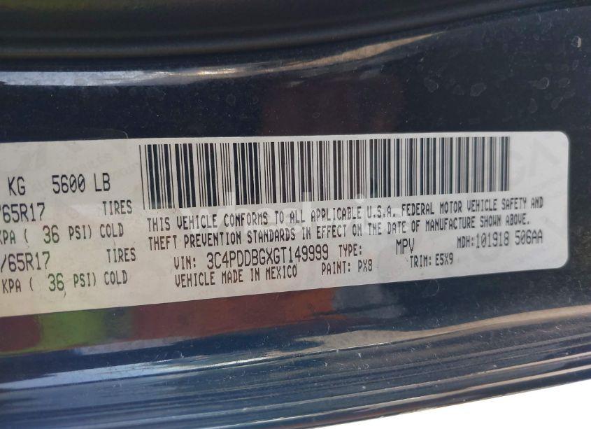 Photo 9 of 2016 Dodge Journey SXT (VIN 3C4PDDBGXGT149999)