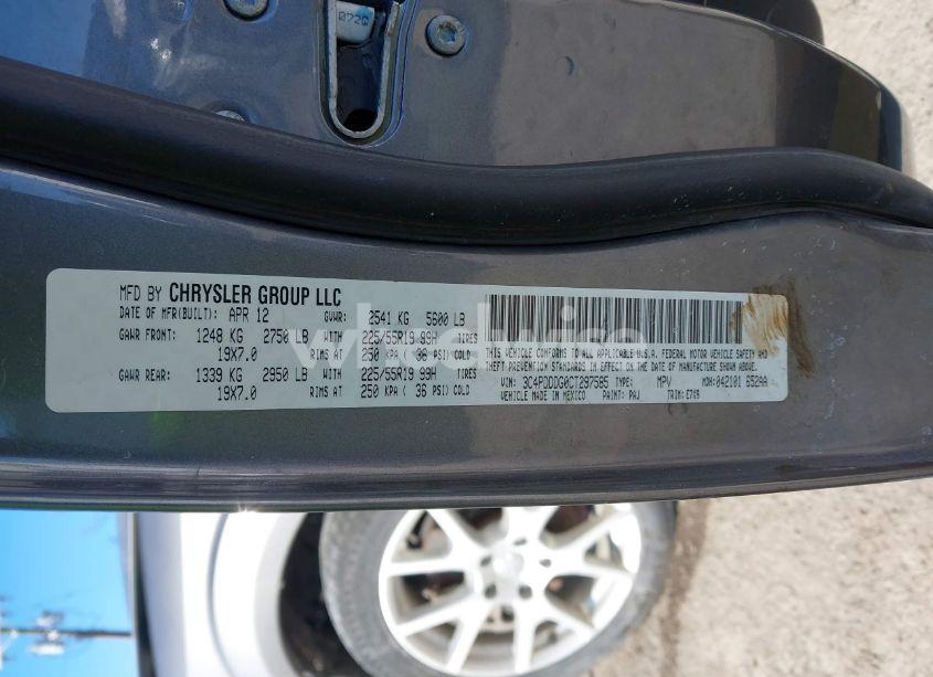 Photo 9 of 2012 Dodge Journey CREW (VIN 3C4PDDDG0CT297585)