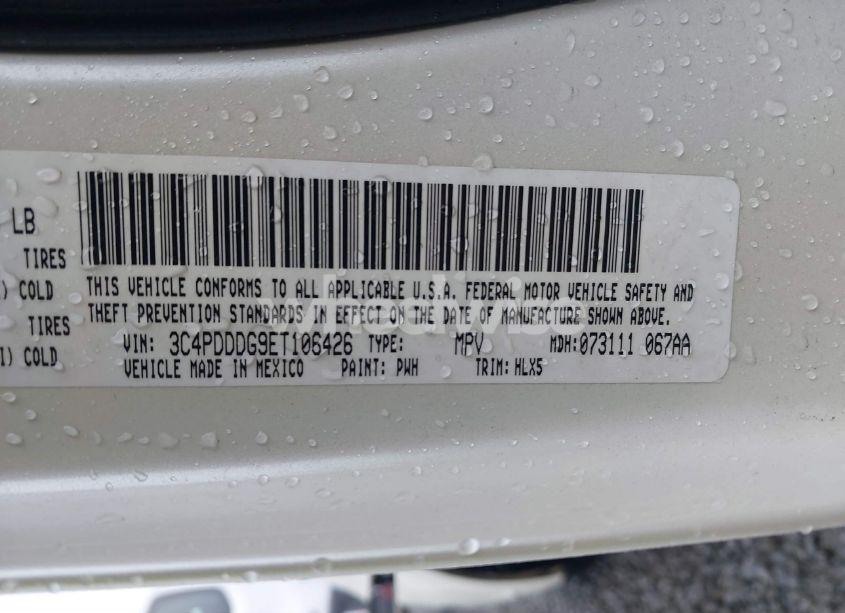 Photo 9 of 2014 Dodge Journey LIMITED (VIN 3C4PDDDG9ET106426)