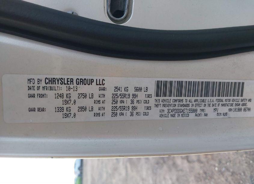 Photo 9 of 2014 Dodge Journey LIMITED (VIN 3C4PDDDGXET155800)