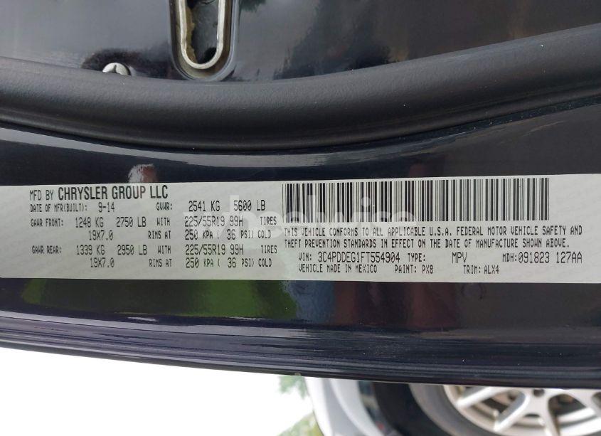 Photo 9 of 2015 Dodge Journey R/T (VIN 3C4PDDEG1FT554904)