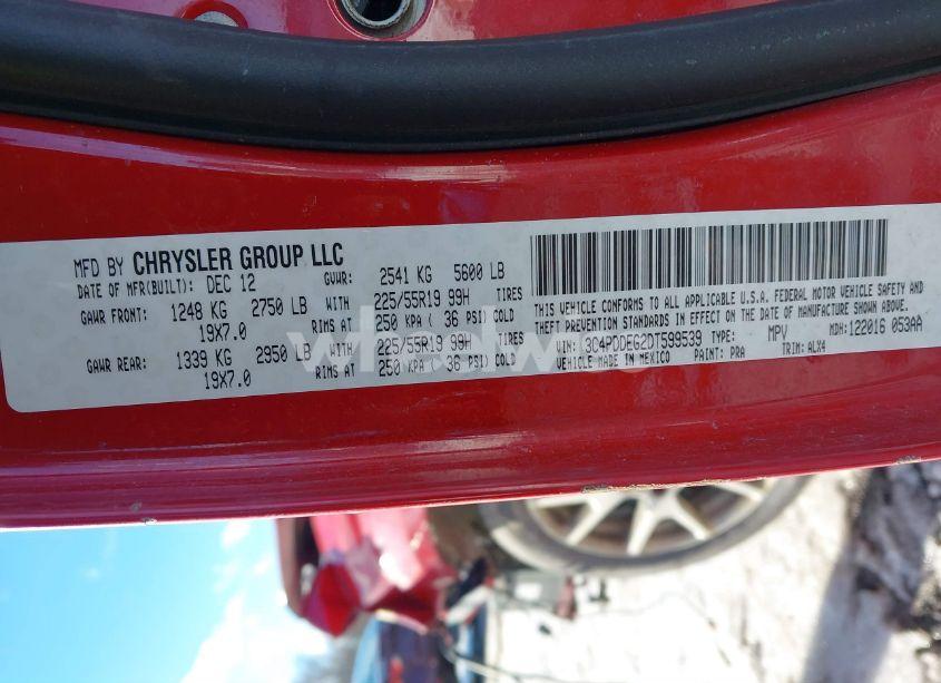 Photo 9 of 2013 Dodge Journey R/T (VIN 3C4PDDEG2DT599539)