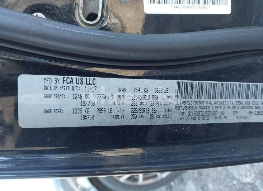 Photo 9 of 2018 Dodge Journey GT AWD (VIN 3C4PDDEG2JT254393)