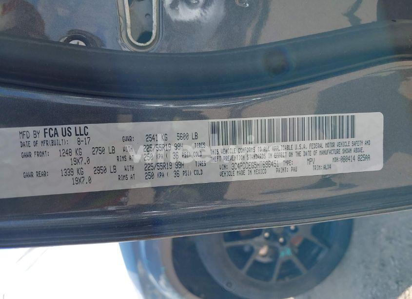 Photo 9 of 2017 Dodge Journey GT AWD (VIN 3C4PDDEG5HT696451)
