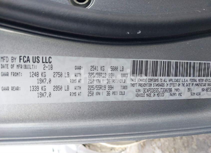 Photo 9 of 2018 Dodge Journey GT AWD (VIN 3C4PDDEG5JT330298)