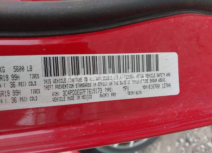 Photo 9 of 2015 Dodge Journey R/T (VIN 3C4PDDEG7FT******)