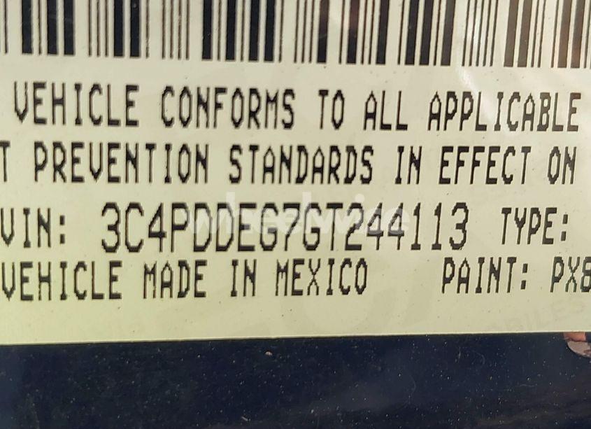 Photo 9 of 2016 Dodge Journey R/T (VIN 3C4PDDEG7GT244113)