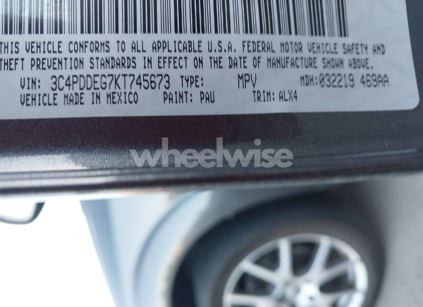 Photo 9 of 2019 Dodge Journey GT AWD (VIN 3C4PDDEG7KT745673)