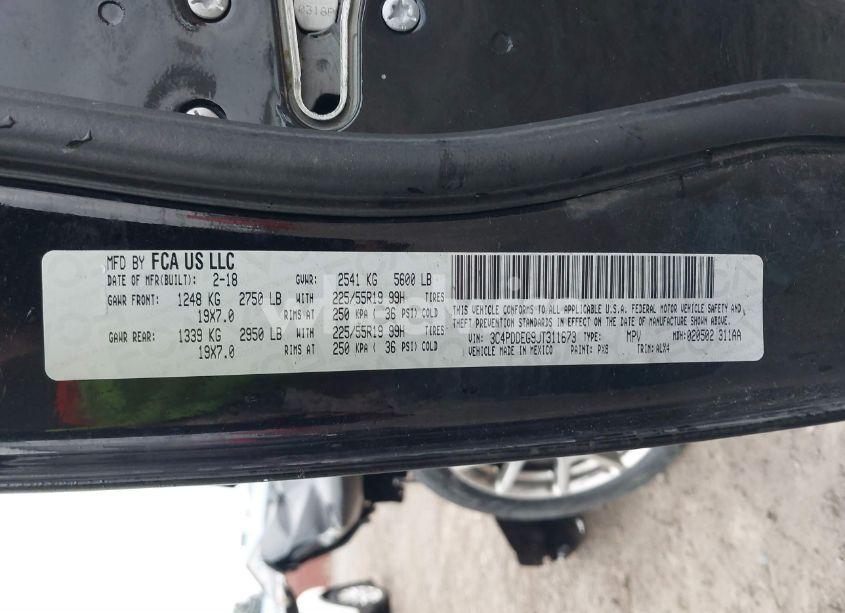 Photo 9 of 2018 Dodge Journey GT AWD (VIN 3C4PDDEG9JT311673)