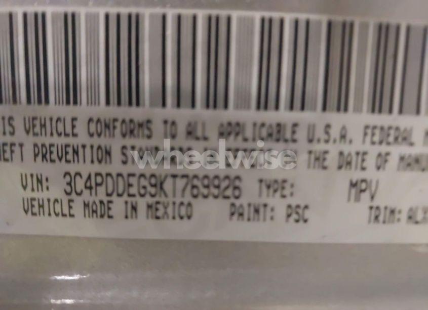 Photo 9 of 2019 Dodge Journey GT AWD (VIN 3C4PDDEG9KT769926)