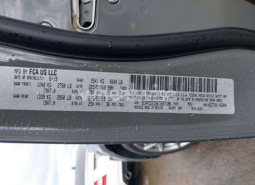 Photo 9 of 2019 Dodge Journey GT AWD (VIN 3C4PDDEG9KT837108)