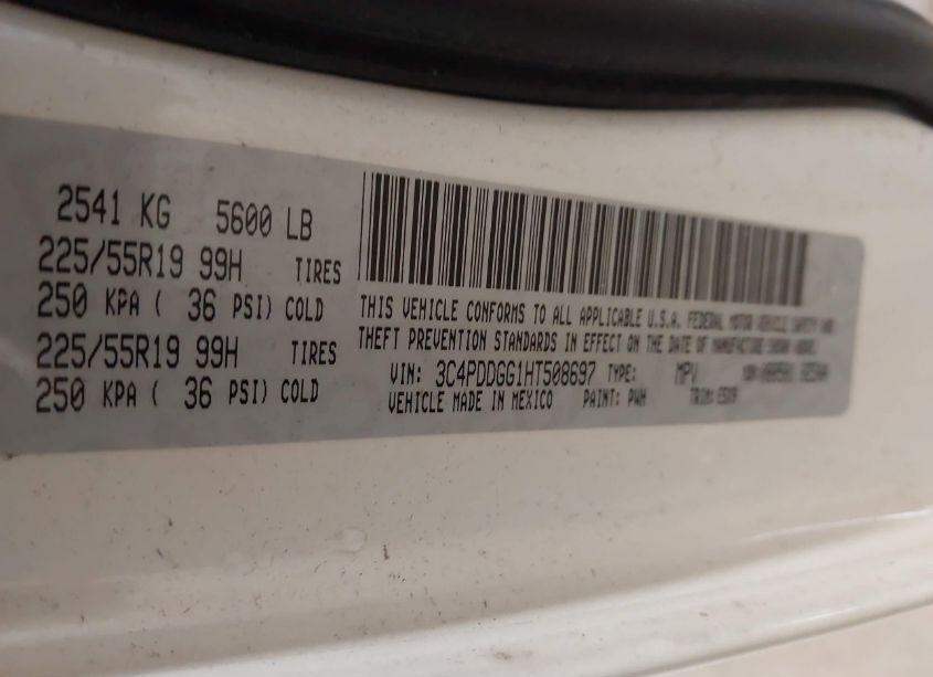 Photo 9 of 2017 Dodge Journey CROSSROAD AWD (VIN 3C4PDDGG1HT508697)