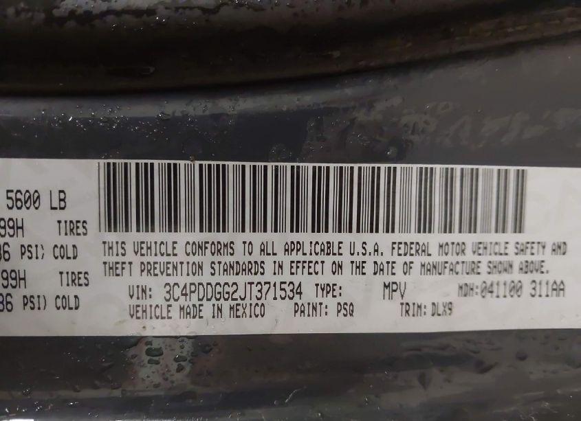 Photo 9 of 2018 Dodge Journey CROSSROAD AWD (VIN 3C4PDDGG2JT371534)