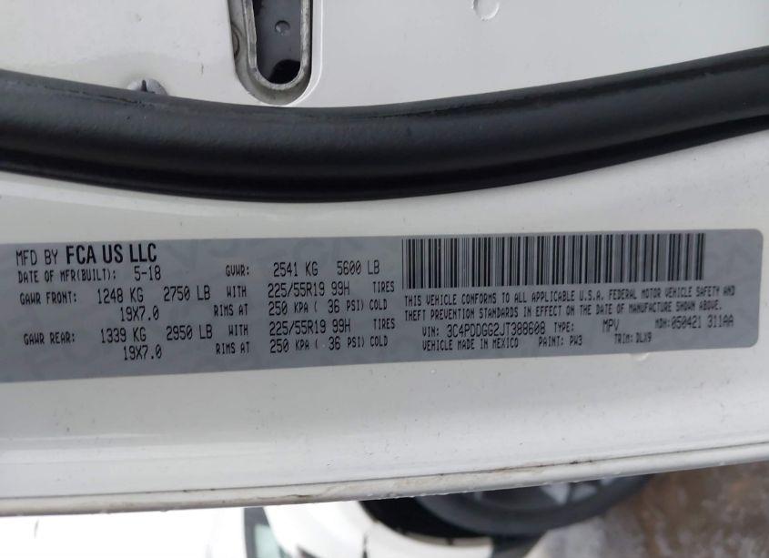 Photo 9 of 2018 Dodge Journey CROSSROAD AWD (VIN 3C4PDDGG2JT388608)