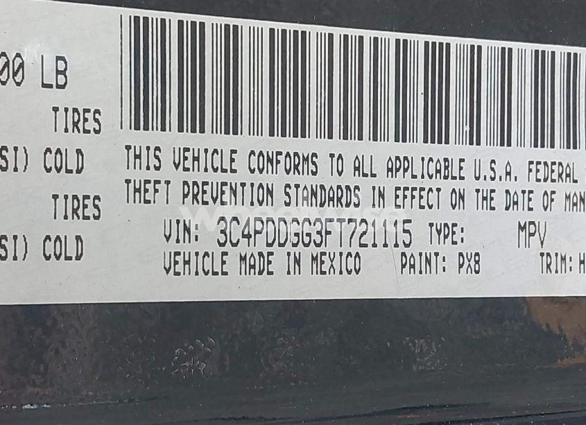 Photo 9 of 2015 Dodge Journey CROSSROAD (VIN 3C4PDDGG3FT721115)