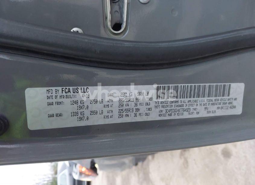 Photo 9 of 2019 Dodge Journey CROSSROAD AWD (VIN 3C4PDDGG4KT764923)