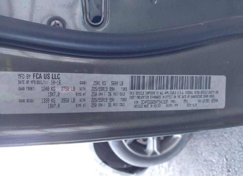 Photo 9 of 2017 Dodge Journey CROSSROAD PLUS AWD (VIN 3C4PDDGG5HT541637)