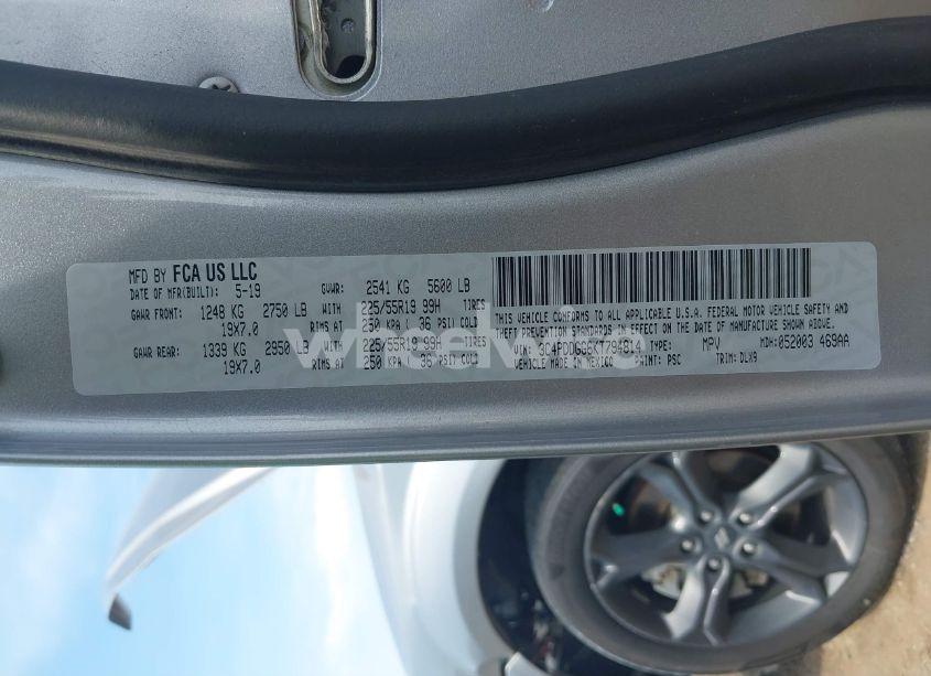 Photo 9 of 2019 Dodge Journey CROSSROAD AWD (VIN 3C4PDDGG6KT794814)