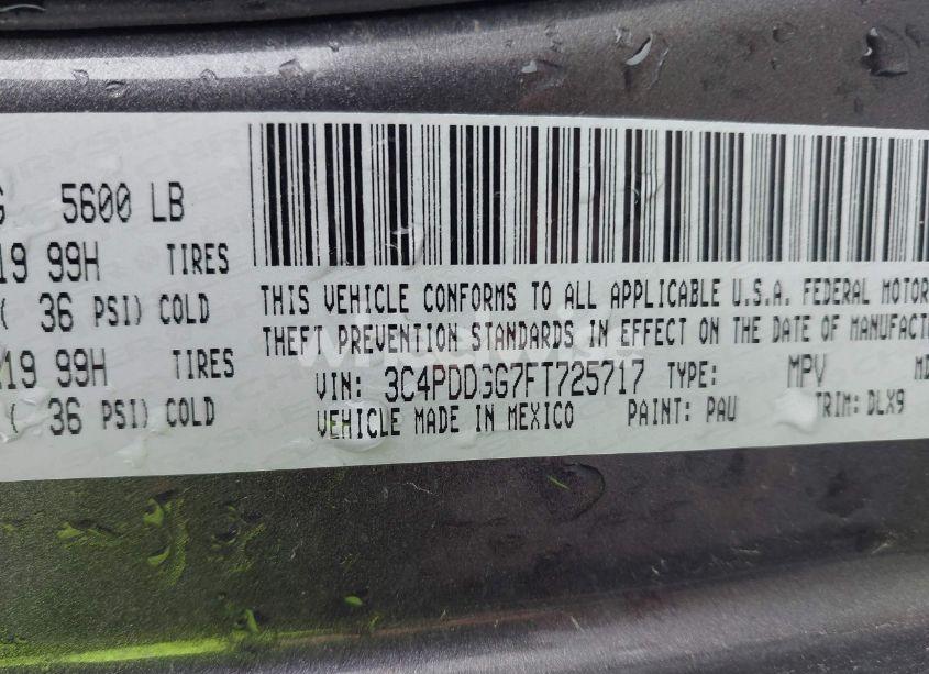 Photo 9 of 2015 Dodge Journey CROSSROAD (VIN 3C4PDDGG7FT725717)