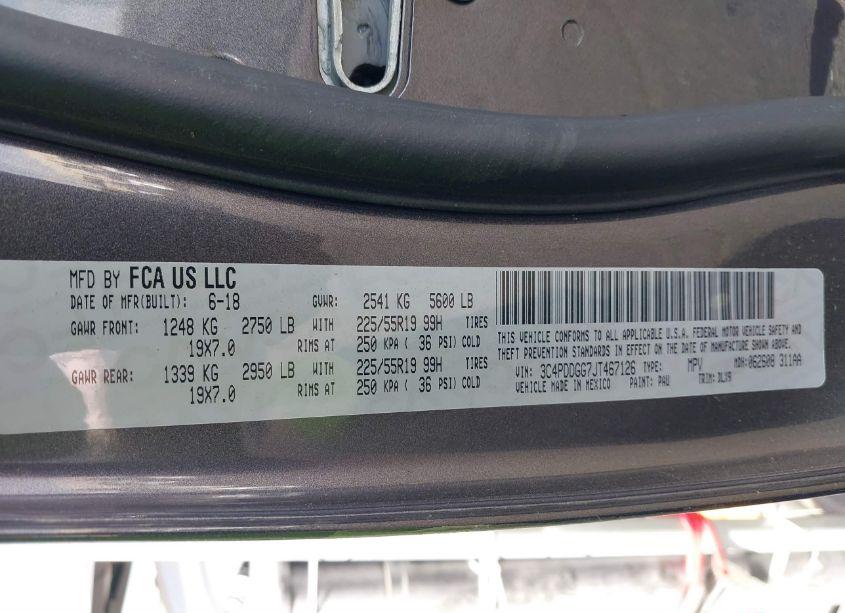 Photo 9 of 2018 Dodge Journey CROSSROAD AWD (VIN 3C4PDDGG7JT467126)