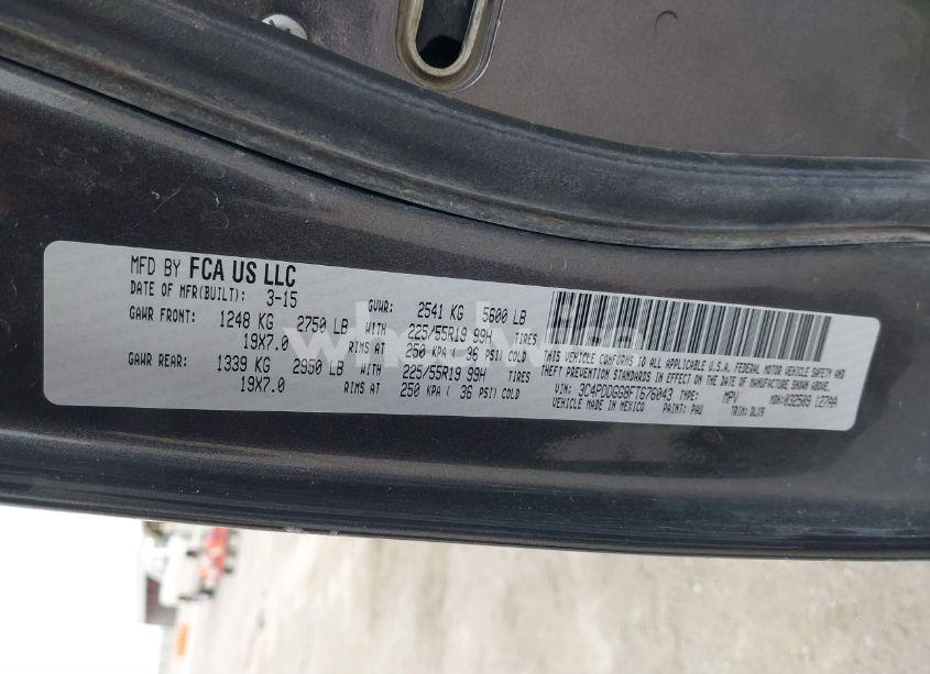 Photo 9 of 2015 Dodge Journey CROSSROAD (VIN 3C4PDDGG8FT676043)