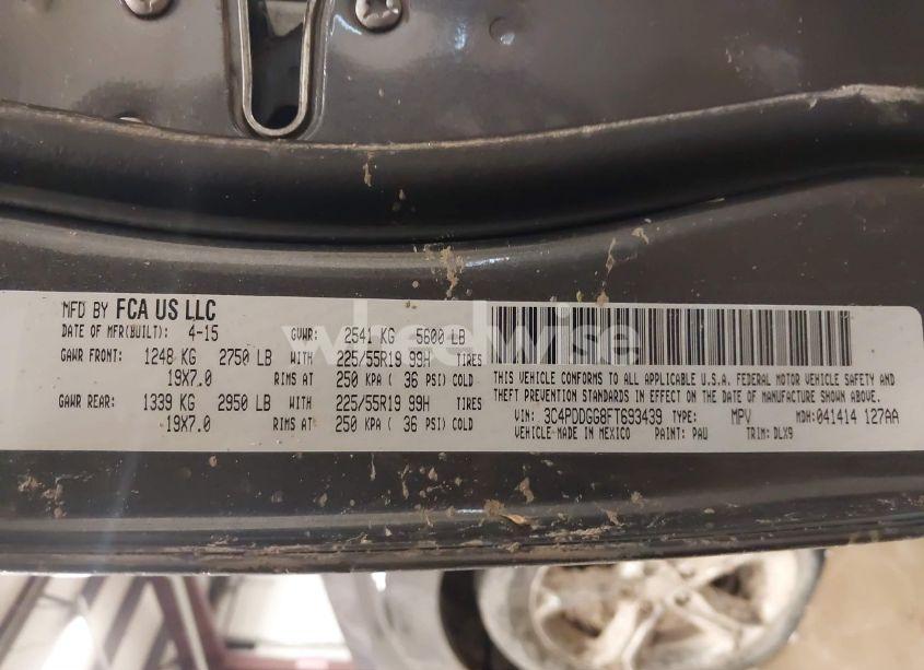 Photo 9 of 2015 Dodge Journey CROSSROAD (VIN 3C4PDDGG8FT693439)