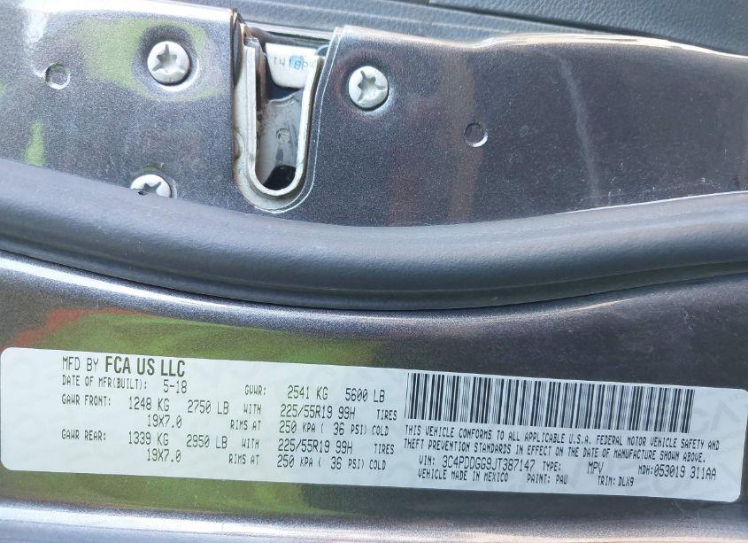 Photo 9 of 2018 Dodge Journey CROSSROAD AWD (VIN 3C4PDDGG9JT387147)