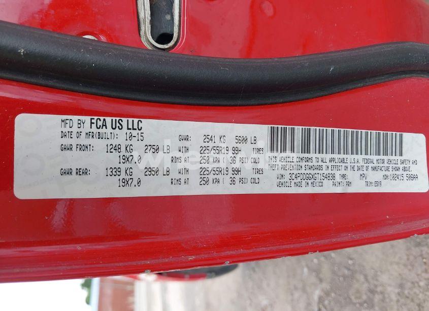 Photo 9 of 2016 Dodge Journey CROSSROAD (VIN 3C4PDDGGXGT154838)