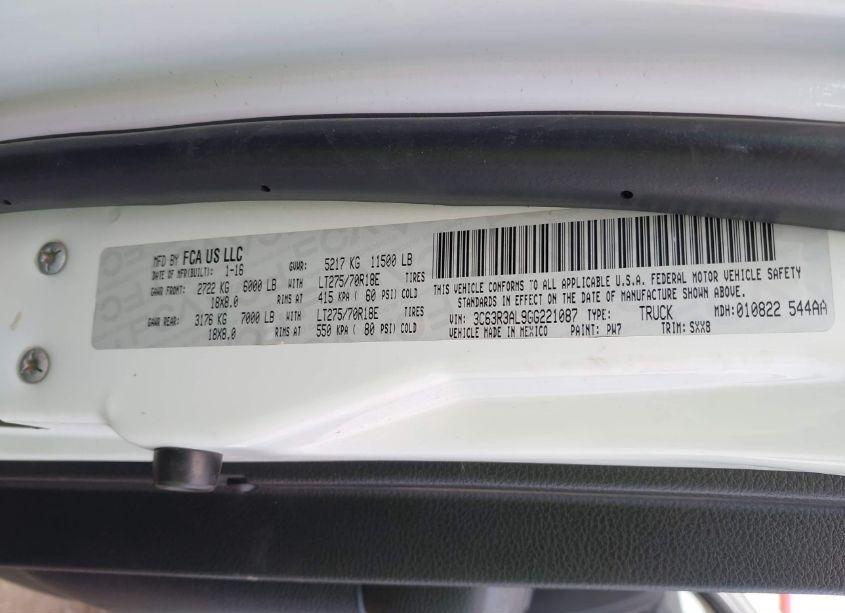 Photo 9 of 2016 Ram 3500 TRADESMAN (VIN 3C63R3AL9GG221087)